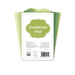Bloczek papierów do stemplowania Stamping Pad Shades of Green, 6x4"