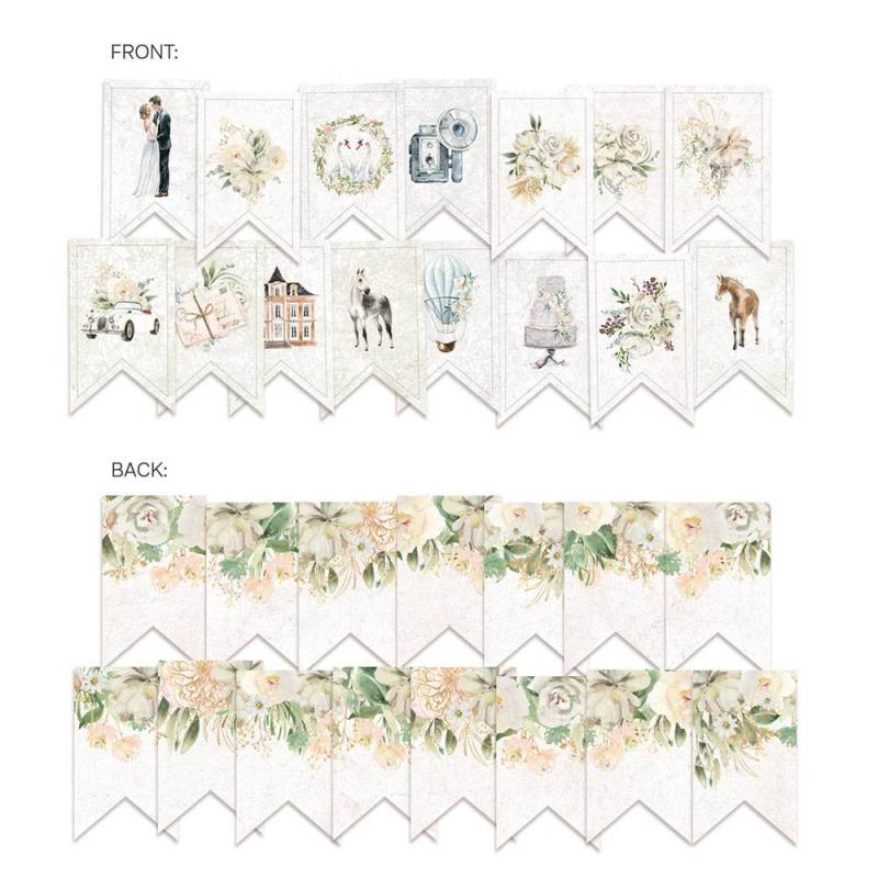 Banner/ die cut paper Truly Yours, 15 pcs.