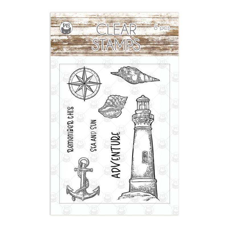 Clear stamp set Beyond the Sea 01 A7, 8 pcs