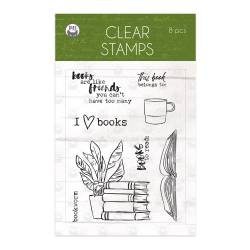 Clear stamp set The Garden of Books, 8pcs
