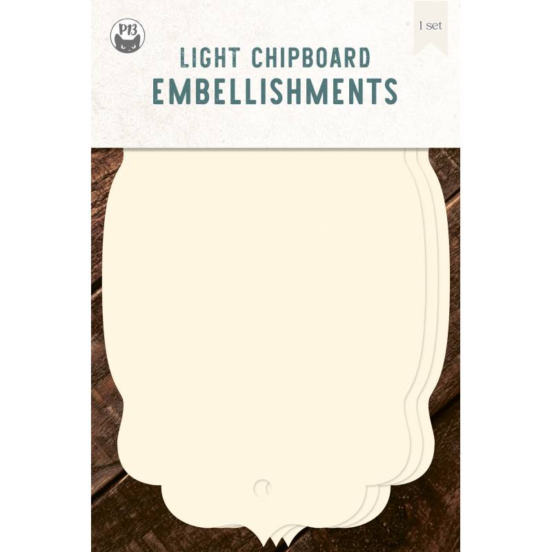 Light chipboard album base Tags 04, 4x6"