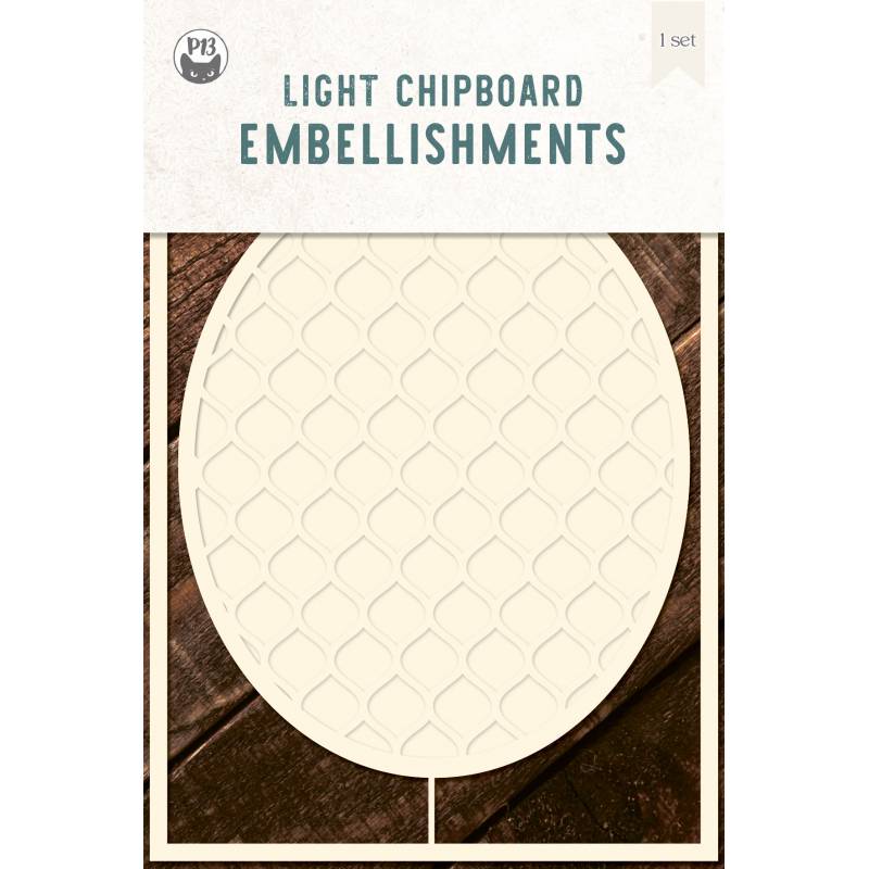 Light chipboard deco base Embroidery Hoop 02, 4x6"