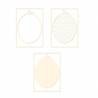 Light chipboard deco base Embroidery Hoop 02, 4x6"
