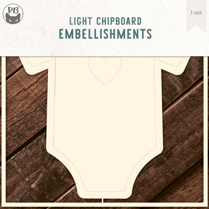 Light chipboard deco base Bodysuit 01, 6x6"