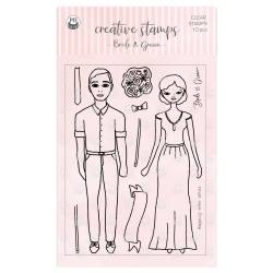 Clear stamp set Bride and Groom A6, 10pcs