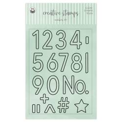 Clear stamp set Numbers 02 A6, 18pcs