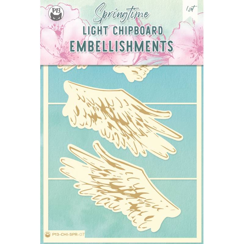 Light chipboard embelishments Springtime 07, 4x6", 4pcs