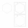Light chipboard deco base Hexagon, 6x6", 1set