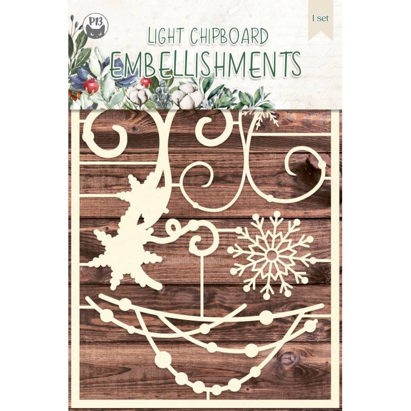 Light chipboard embellishments The Four Seasons - Winter 02, 5pcs