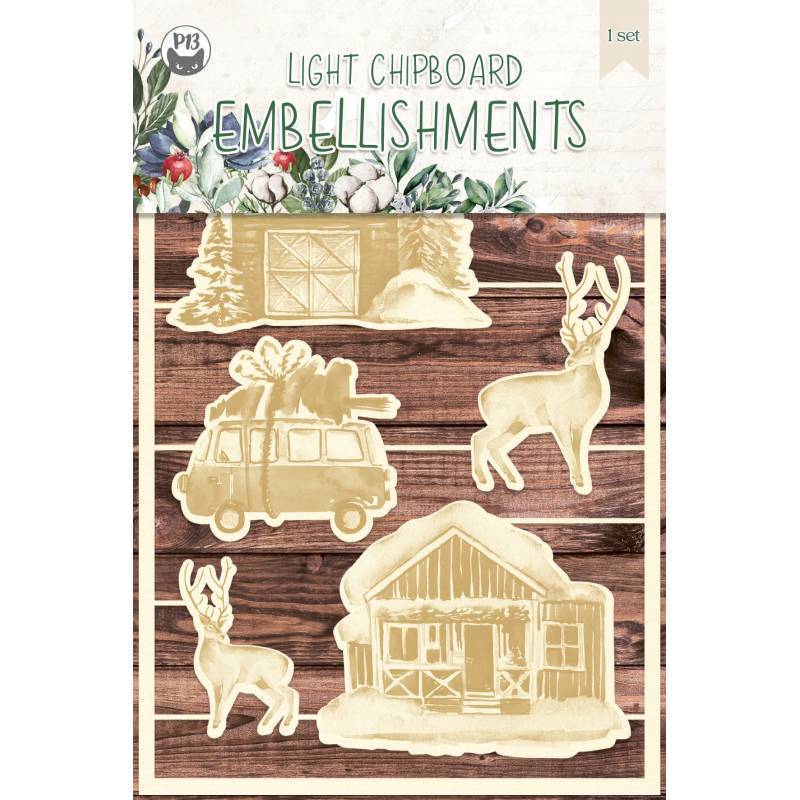 Light chipboard embellishments The Four Seasons - Winter 04, 6pcs