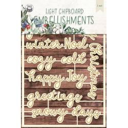 Light chipboard embellishments The Four Seasons - Winter 07, 12pcs