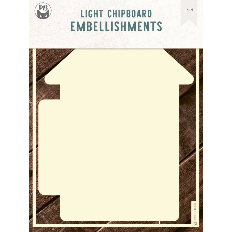 Light chipboard album base - refill House 01, 6x8", 3pcs