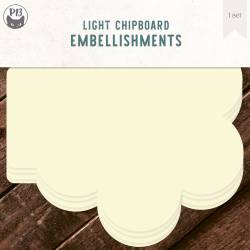 Light chipboard album base Floweret, 6x6", 4pcs