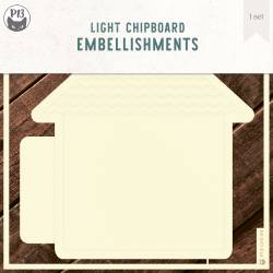 Light chipboard album base House 02, 6x6", 1set