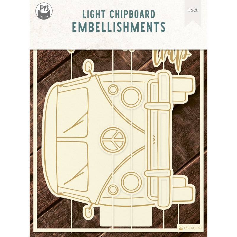 Light chipboard album base Camper, 6x8", 1set