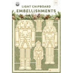 Light chipboard embellishments Cosy Winter 01, 4pcs