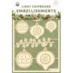 Light chipboard embellishments Cosy Winter 02, 7pcs