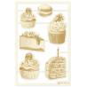 Light chipboard embellishments Sugar and Spice 03, 6pcs