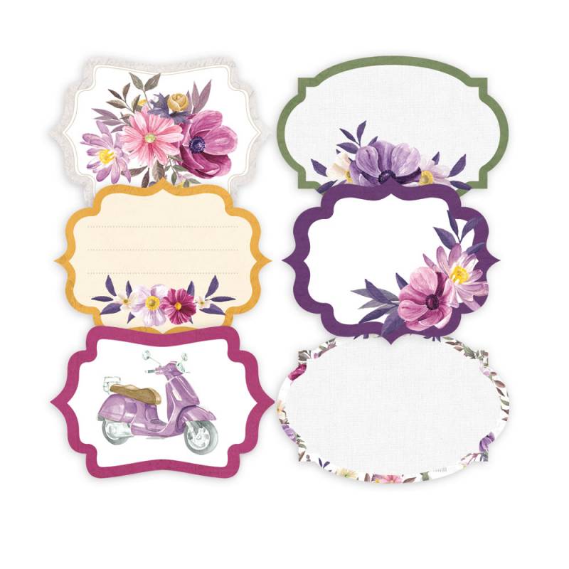 Decorative tags Time to relax 04, 6pcs.