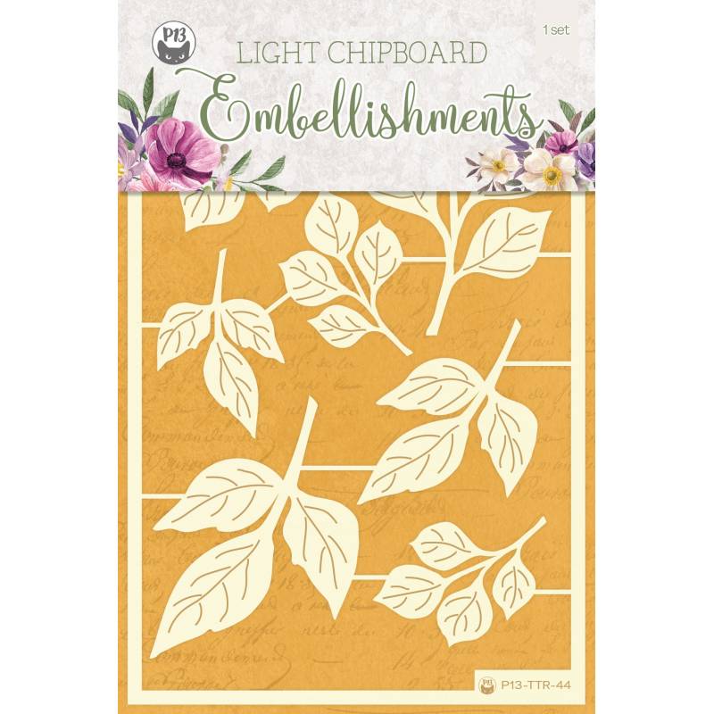 Light chipboard embellishments Time to relax 01, 7pcs