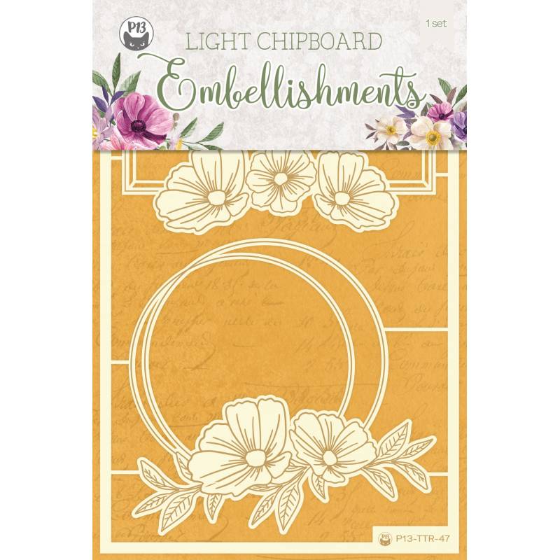 Light chipboard embellishments Time to relax 04, 2pcs