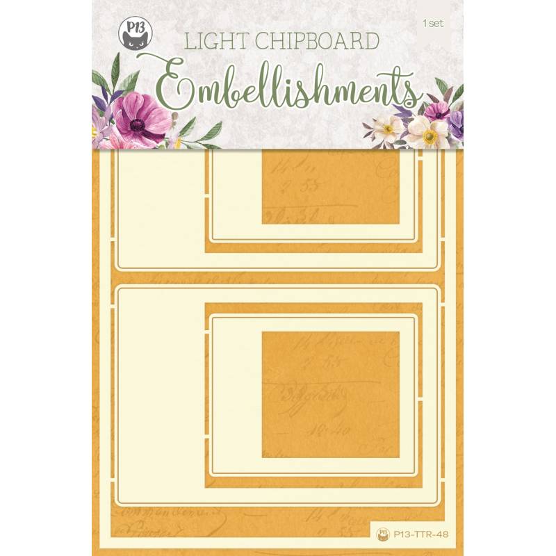 Light chipboard embellishments Time to relax 05, 4pcs