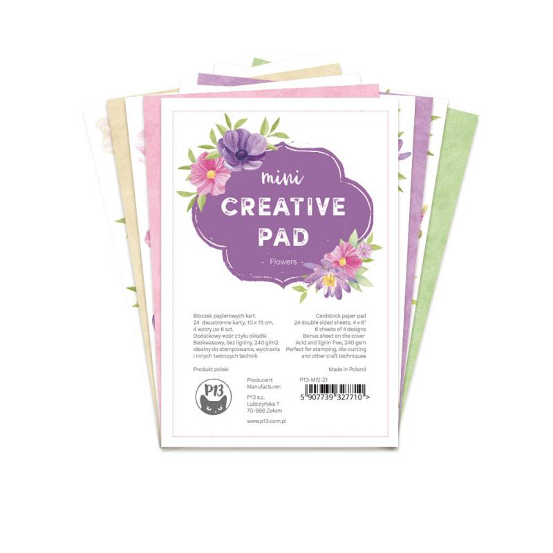 Mini Creative pad - Flowers, 6x4"