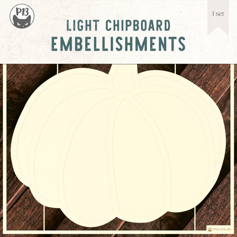 Light chipboard deco base Pumpkin, 8x8"