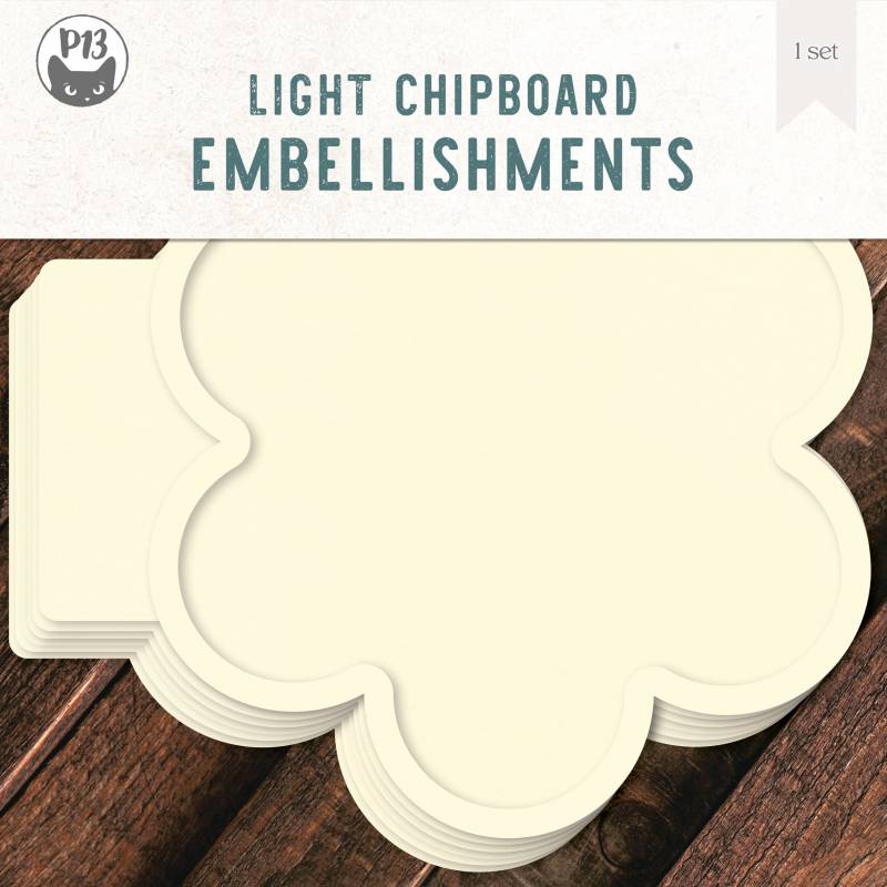 Light chipboard album base Floweret, 12x12"