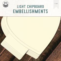 Light chipboard album base Heart, 12x12"