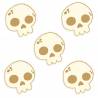 Banner Happy Halloween - Skull, 6x6", 5pcs