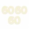Light chipboard deco base Numbers - 60, 6x8", 3pcs