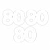 Light chipboard deco base Numbers - 80, 6x8", 3pcs