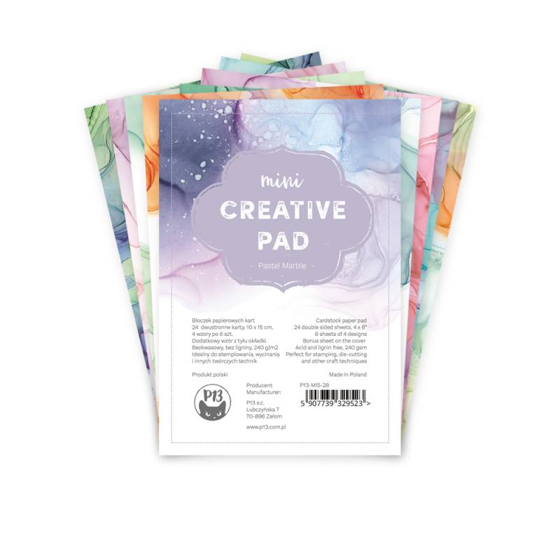 Mini Creative Pad Pastel Marble, 6x4"
