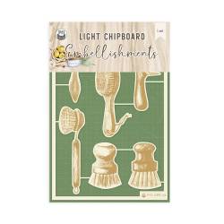 Light chipboard embellishments There is no Planet B 01, 4x6", 7pcs