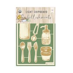 Light chipboard embellishments There is no Planet B 02, 4x6", 8pcs