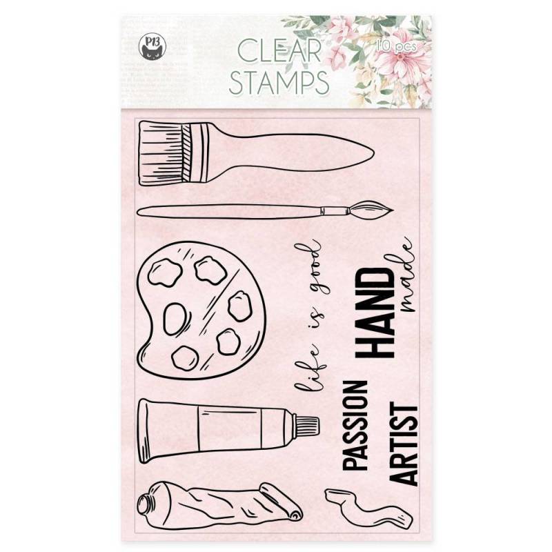 Clear stamp set Let your creativity bloom 01 A6, 10pcs