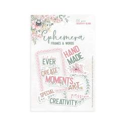 Ephemera set Frames and Words Let your creativity bloom, 11pcs