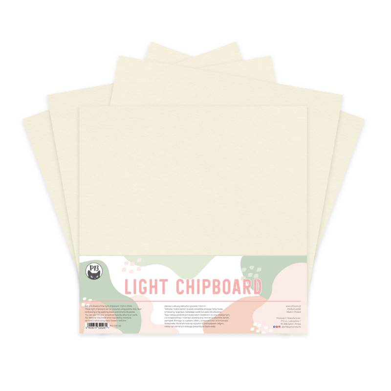 Light chipboard sheet, 1.15mm, 12x12", 5pcs