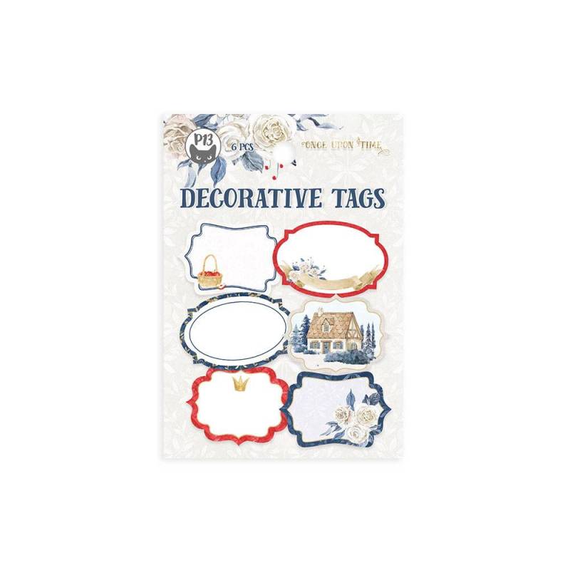 Decorative tags Once upon a time 04, 6pcs.