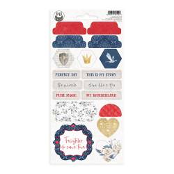 Chipboard sticker sheet Once upon a time 03, 10,5 x 22cm
