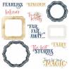 Ephemera set Frames and Words Once upon a time, 12pcs