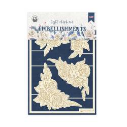 Light chipboard embellishments Once upon a time 03, 4x6", 4pcs