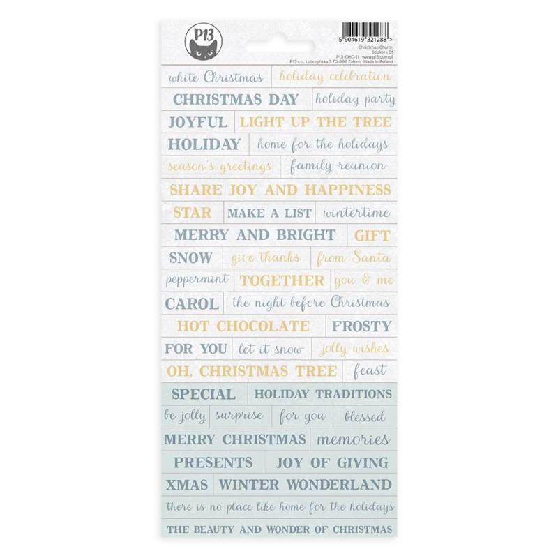 Sticker sheet Christmas Charm 01, 10,5 x 23cm