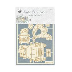 Light chipboard embellishments Christmas Charm 02, 10x15cm, 6szt.