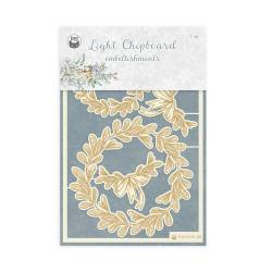 Light chipboard embellishments Christmas Charm 05, 10x15cm, 4pcs.