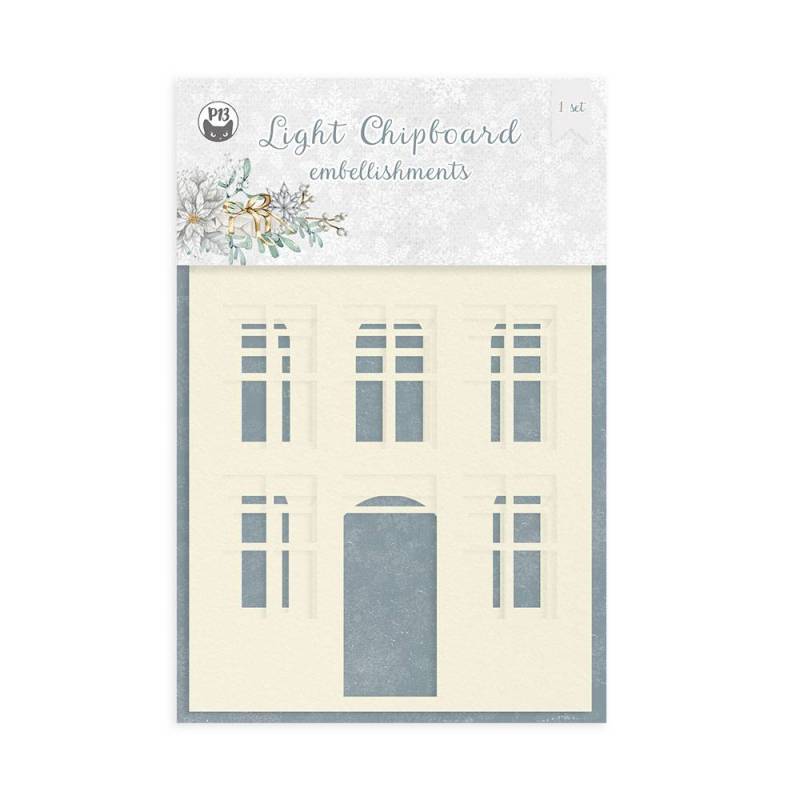 Light chipboard embellishments Christmas Charm 07, 10x15cm, 3pcs.