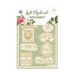 Light chipboard embellishments Dear Love 01, 4x6", 10pcs