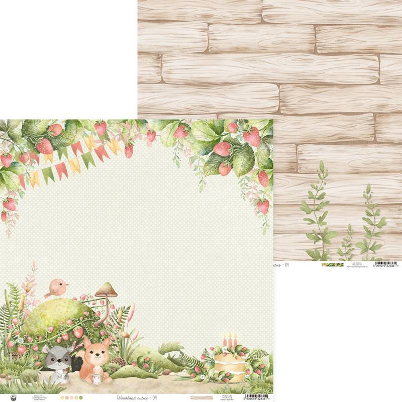Paper Woodland cuties 04, 12x12"