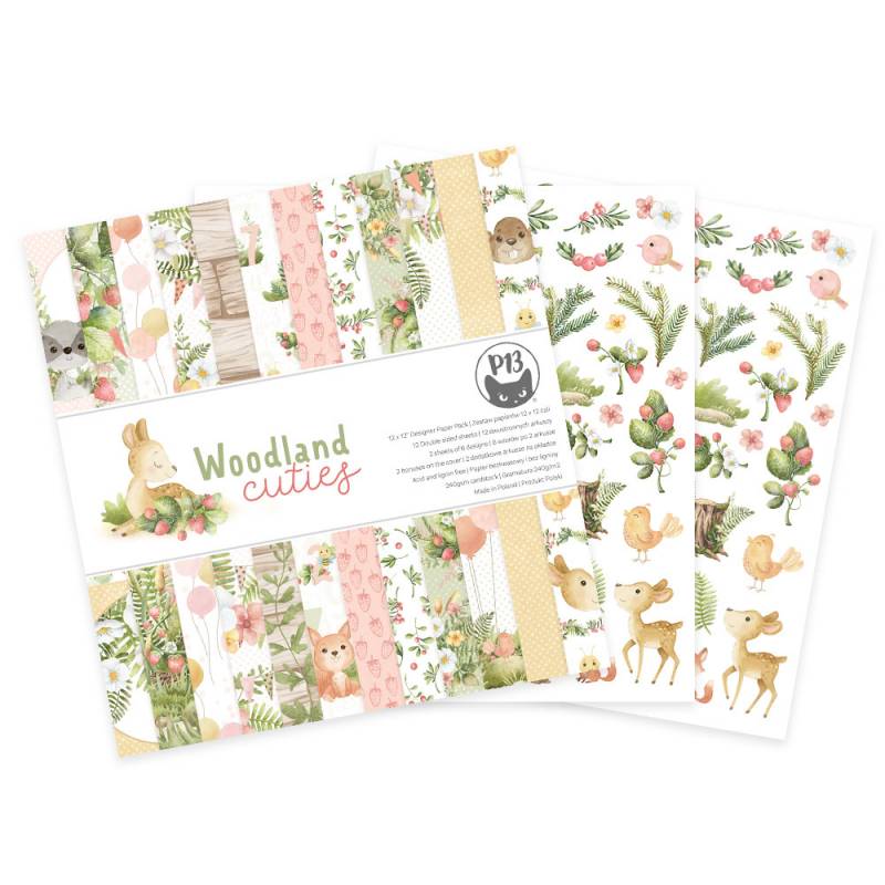 Paper pad Woodland cuties, 12x12"